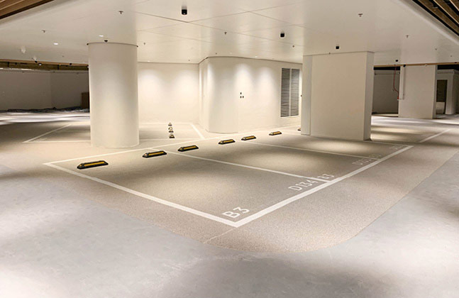 New World Development has launched the first phase of its Victoria Dockside district and called upon Flowcrete Hong Kong to supply flooring solutions