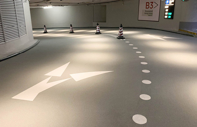 Over 30,000 m2 of high performance flooring solutions were used throughout the car park