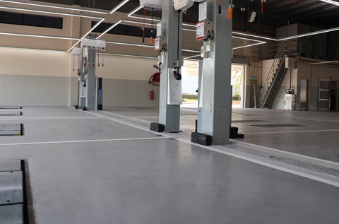 New Service Workshop Chooses UV Resistant Flooring