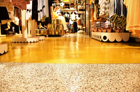 Monki Strikes Gold with its Flowcrete Floor