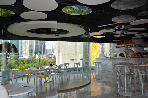 Modern Bangkok Restaurant Creates Fun and Friendly Floor